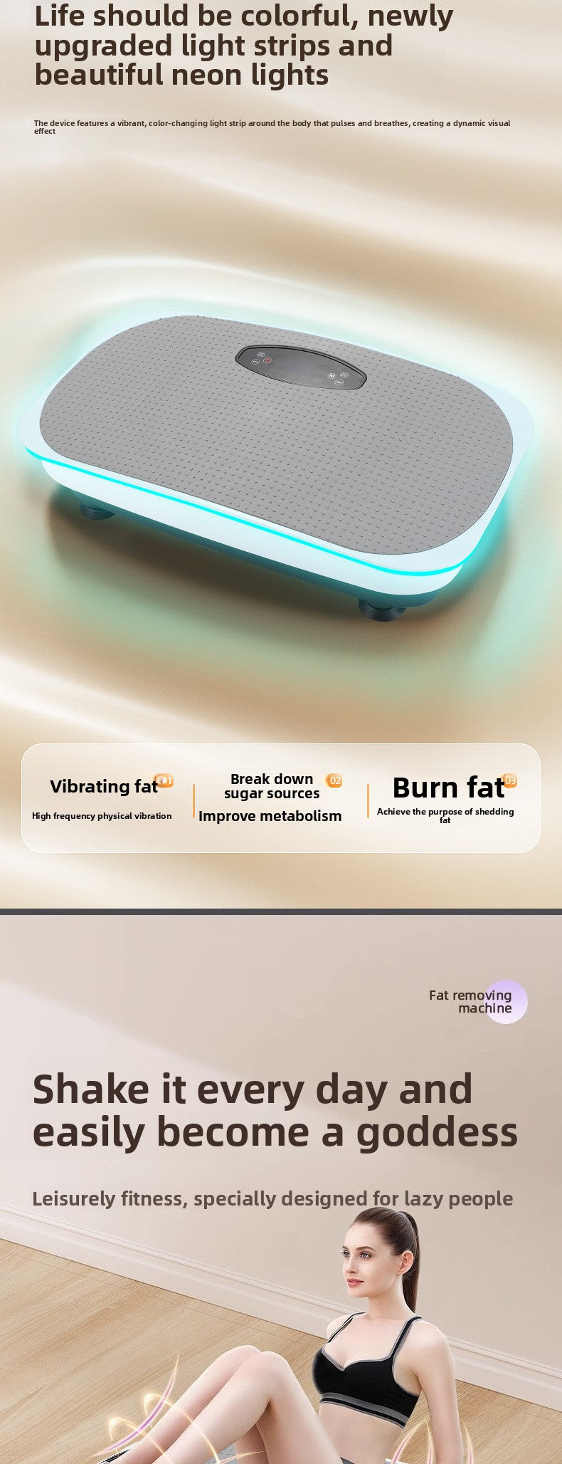 Bluetooth Vibration Fitness Platform – Home Slimming & Exercise Machine (5 Modes)