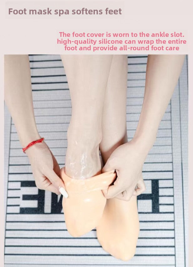 Silicone Moisturizing Heel Socks – Reusable Anti-Crack Foot Sleeve