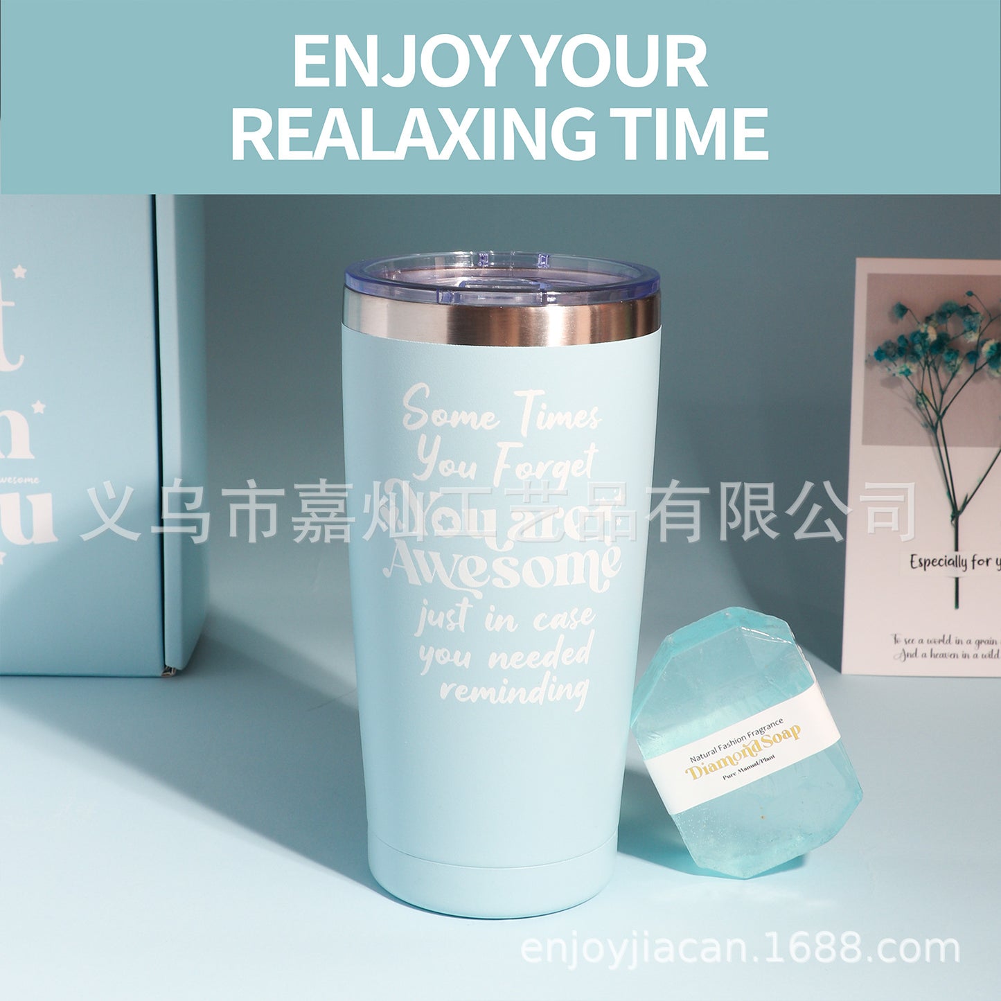 Scented Candle & Spa Gift Set – Candle, Handmade Soap, Eye Mask & Towel