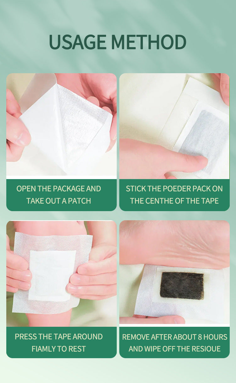 Bamboo Vinegar Herbal Foot Patches – Soothing Detox Foot Pads (Box of 10)