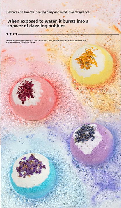 Dried Flower Bath Salt Balls – Essential Oil Aromatherapy Bath & Gift Set