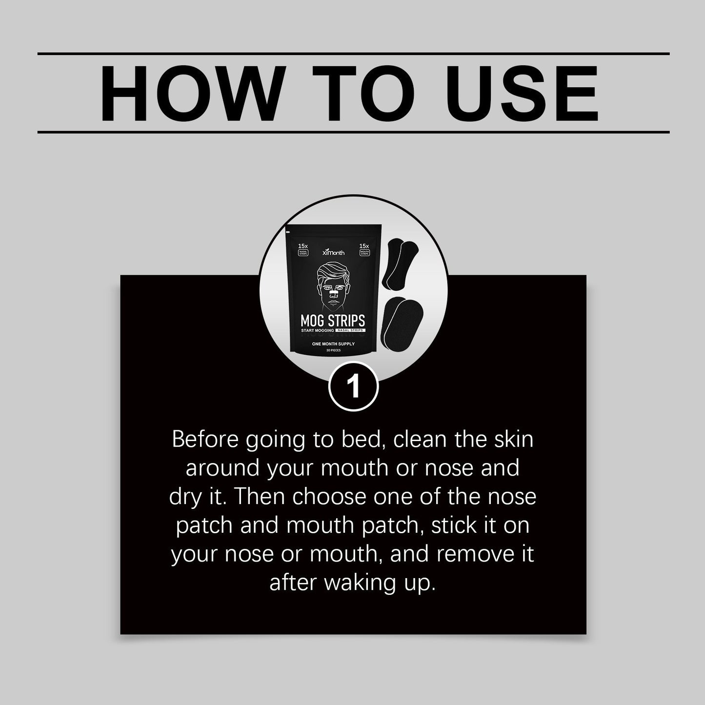 Sleep Care Snoring Patch Set – Nose & Mouth Nighttime Comfort Strips (30 Pack)