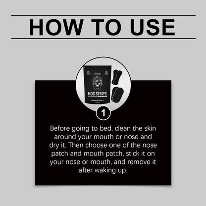 Sleep Care Snoring Patch Set – Nose & Mouth Nighttime Comfort Strips (30 Pack)