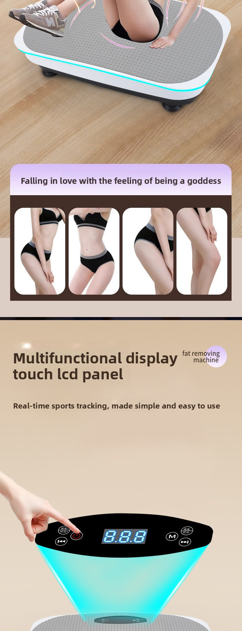 Bluetooth Vibration Fitness Platform – Home Slimming & Exercise Machine (5 Modes)