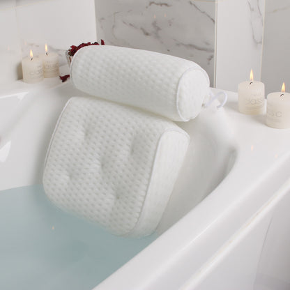 4D Mesh Bathtub Pillow Set (6-pieces) – Quick-Drying Bath Headrest