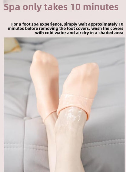 Silicone Moisturizing Heel Socks – Reusable Anti-Crack Foot Sleeve