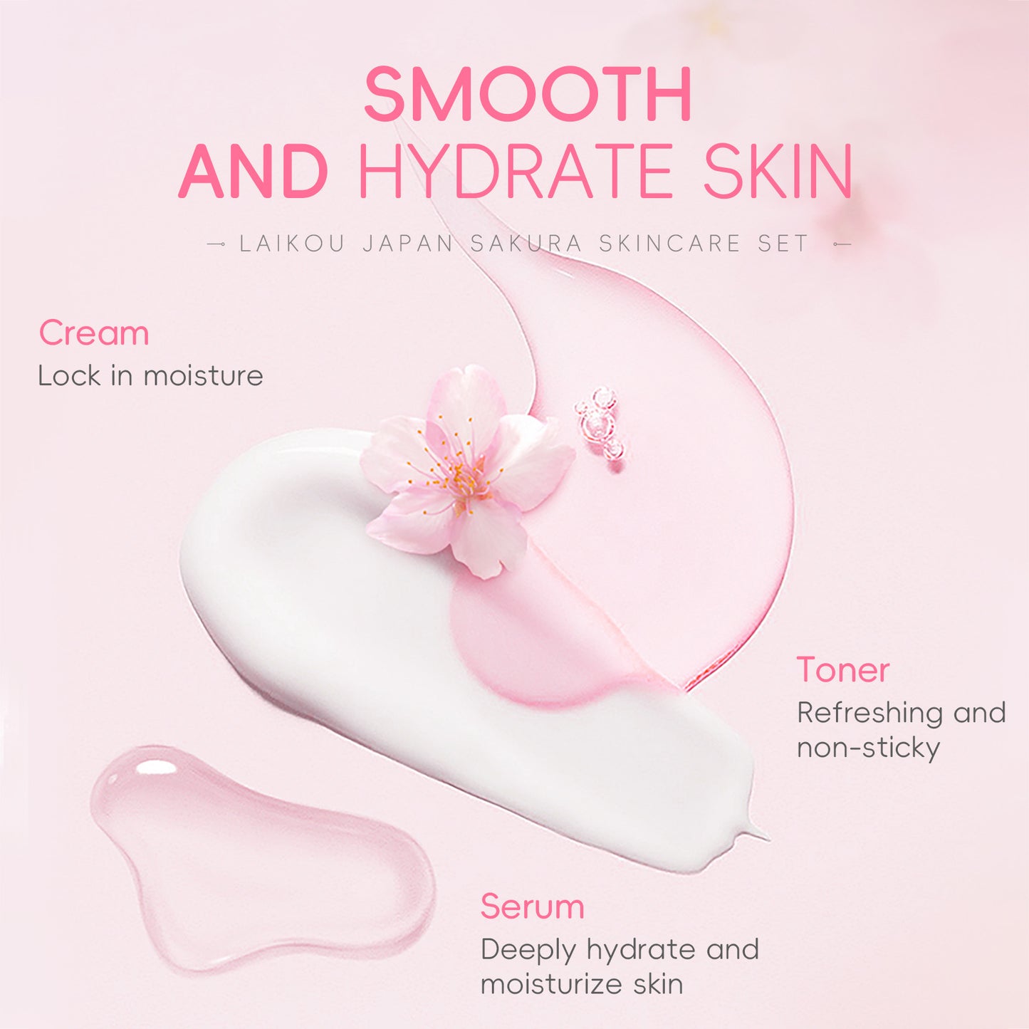 Lecco Japanese Cherry Blossom Skin Care 5-Piece Set