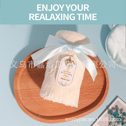 Scented Candle & Spa Gift Set – Candle, Handmade Soap, Eye Mask & Towel