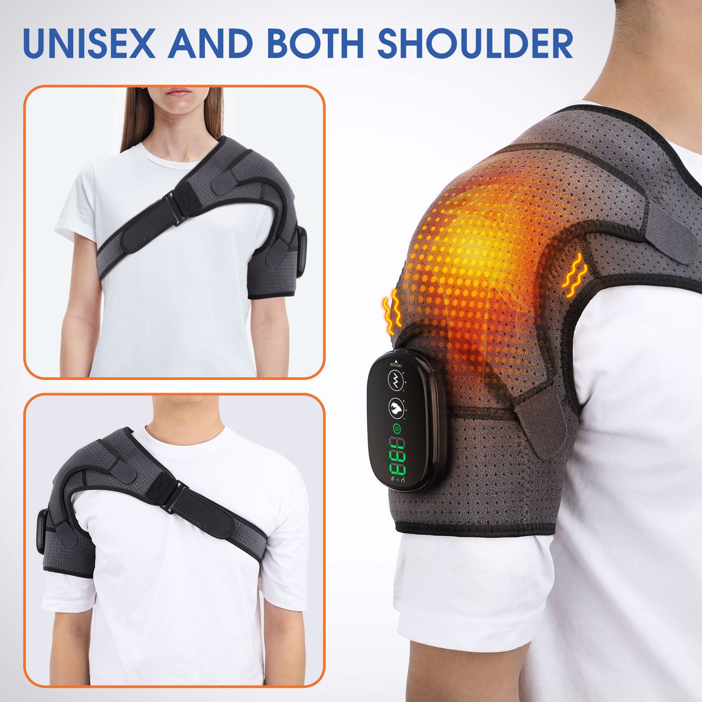Electric Heating Shoulder Pad – Heat & Vibration Massage Wrap