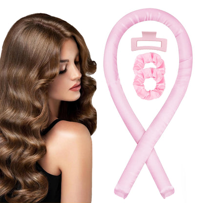 No-Heat Satin Curling Set – Handmade Wave & U-Shaped Hair Curler