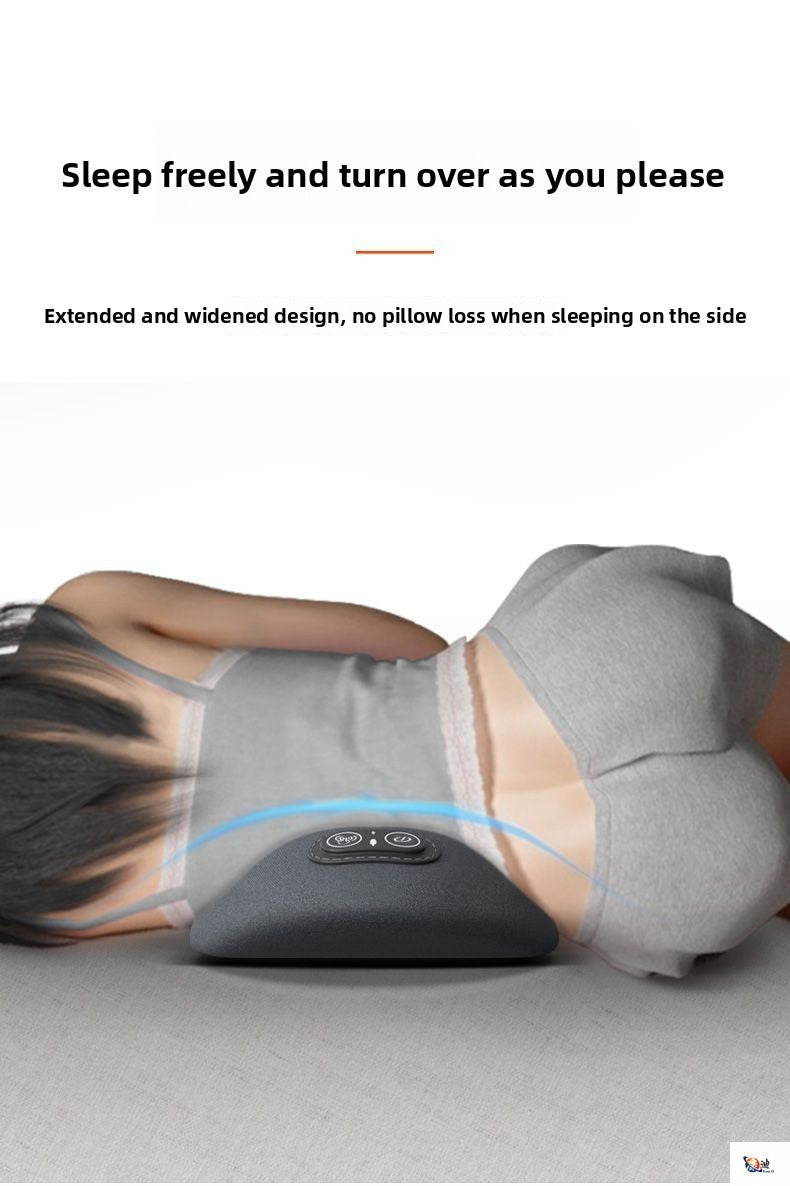 Memory Foam Heated Massage Lumbar Pillow – Ergonomic Back Support (Dual & Triple Function)