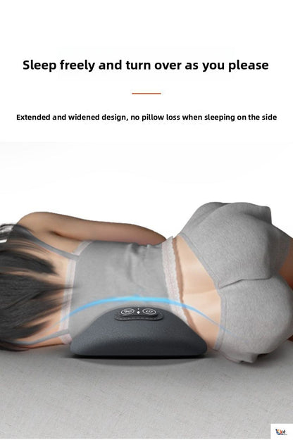 Memory Foam Heated Massage Lumbar Pillow – Ergonomic Back Support (Dual & Triple Function)