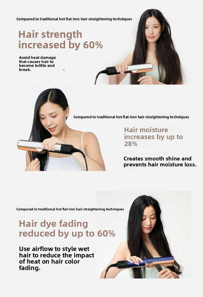 2-in-1 Hair Dryer & Straightener – Brushless Motor Styling Tool