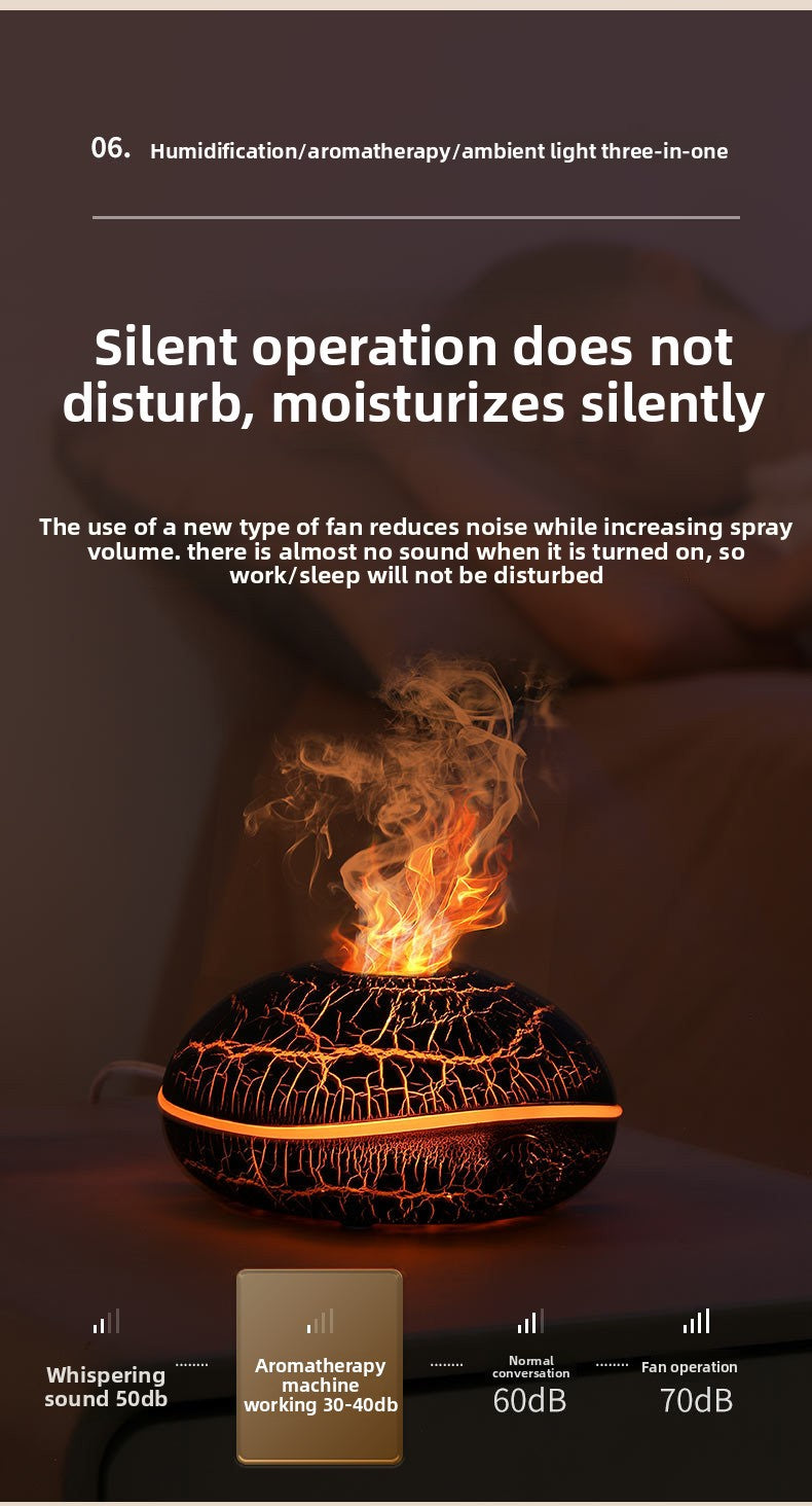 Aroma Diffuser – Simulated Flame Ultrasonic Humidifier (200 ml)