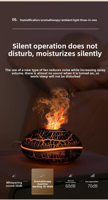 Aroma Diffuser – Simulated Flame Ultrasonic Humidifier (200 ml)
