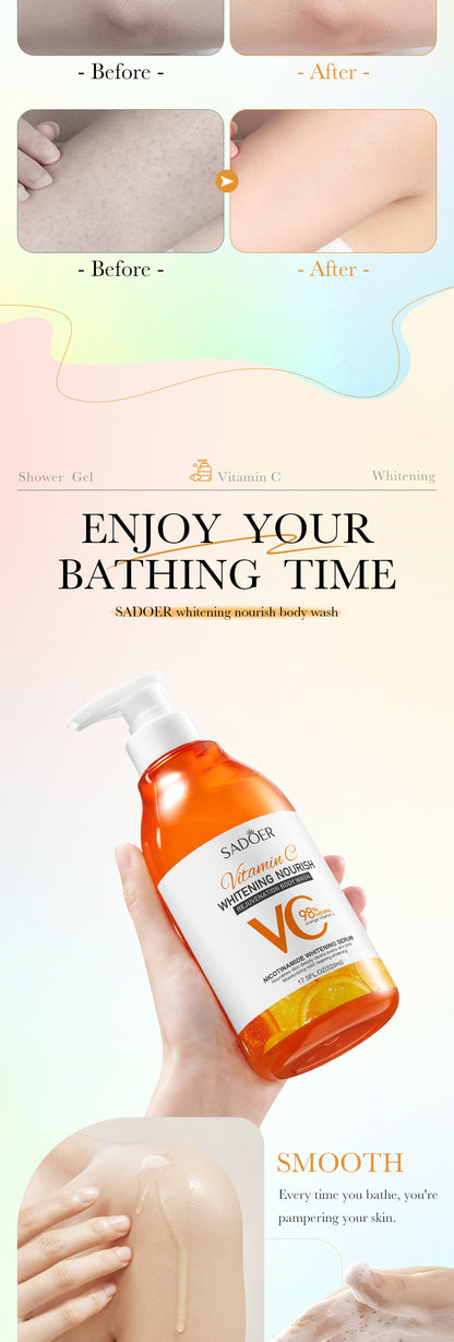 Sadoer Whitening Nourishing Shower Gel 520ml – Deep Cleansing & Skin Rejuvenation