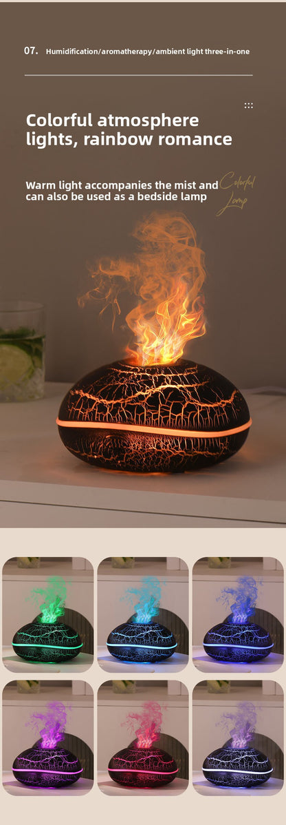 Aroma Diffuser – Simulated Flame Ultrasonic Humidifier (200 ml)