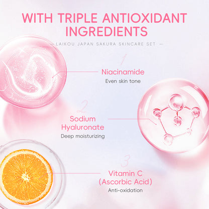 Lecco Japanese Cherry Blossom Skin Care 5-Piece Set