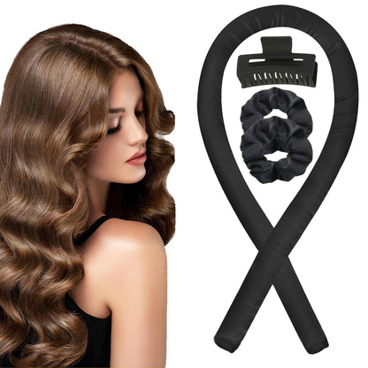 No-Heat Satin Curling Set – Handmade Wave & U-Shaped Hair Curler
