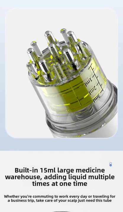 Dual-Chamber Scalp Applicator with Roller Balls