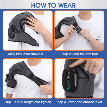 Electric Heating Shoulder Pad – Heat & Vibration Massage Wrap
