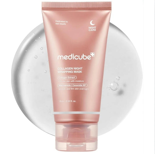 Medicube Collagen & Ampoule; PDRN Skincare – Night Wrapping Mask, PDRN Ampoule, Collagen Essence