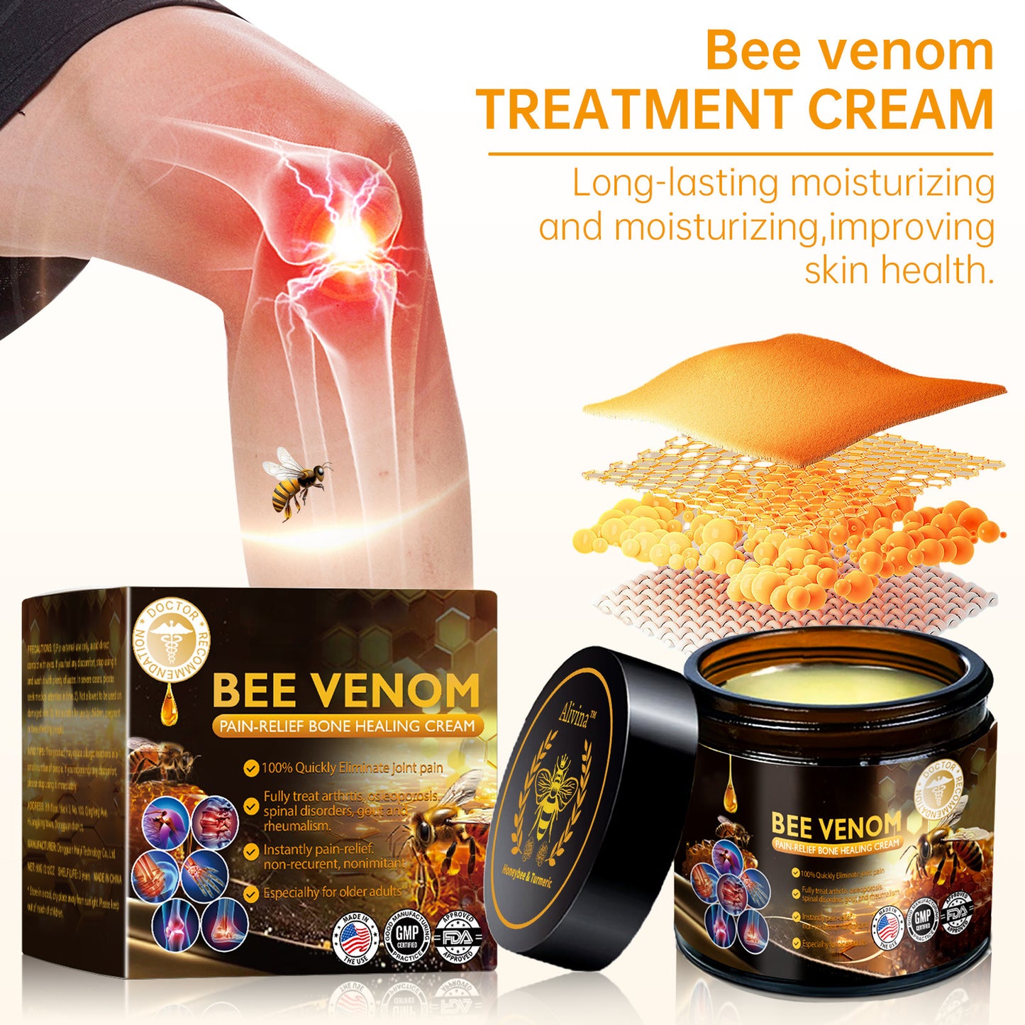 Bee Venom arthritis cream is a soothing cream for joint bone pain