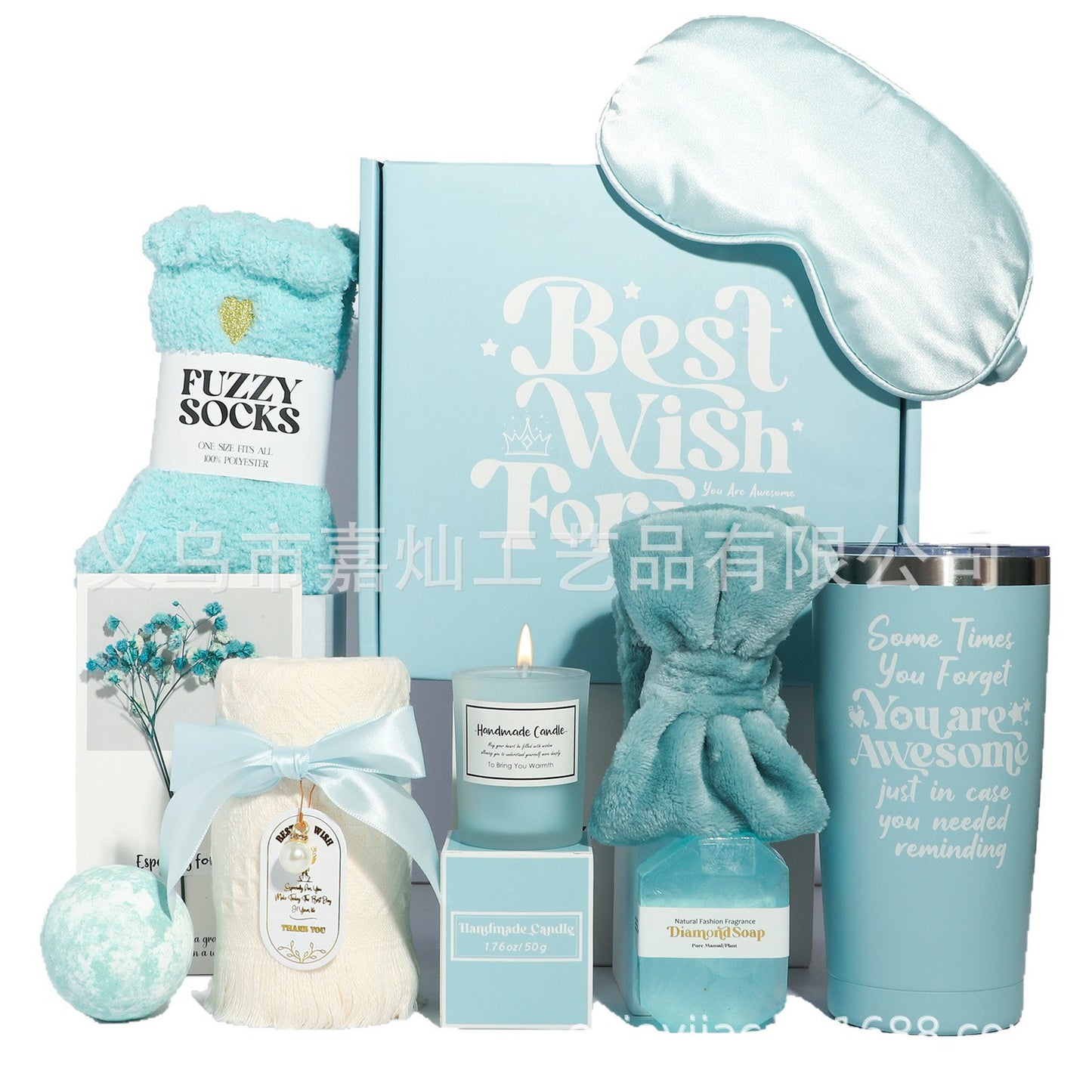 Popular scented candle gift set Mother's Day gift bath gift box Handmade soap eye mask towel souvenir