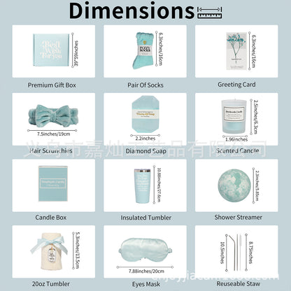 Popular scented candle gift set Mother's Day gift bath gift box Handmade soap eye mask towel souvenir