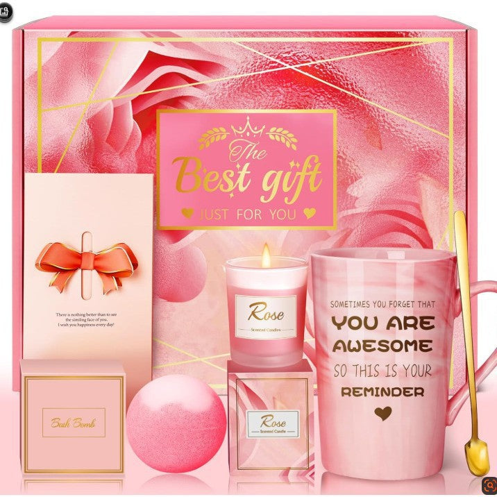 “Not a Day Over Fabulous” Spa & Birthday Gift Box – Candle, Mug, Blanket & Self‑Care Set, view 11