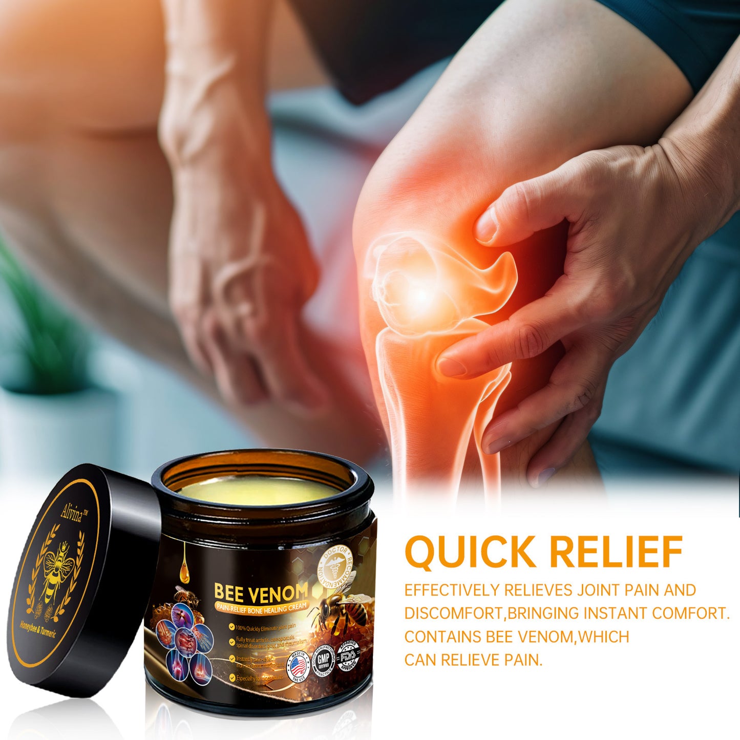 Bee Venom arthritis cream is a soothing cream for joint bone pain