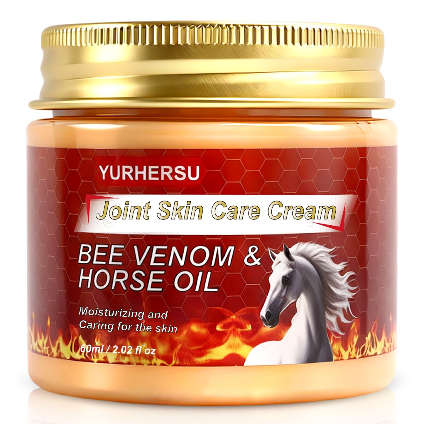 YURHERSU Cross-border Bee Venom Horse Oil Cream Soothing Joint Discomfort Knees Lumbar Shoulder Neck Massage Care Cream in stock