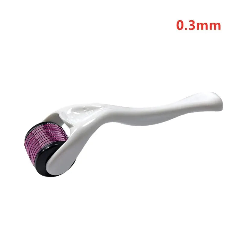 540-Needle Derma Roller for Facial and Body Hair Growth - Micro Needling Tool with 0.2mm, 0.25mm, and 0.3mm Needles