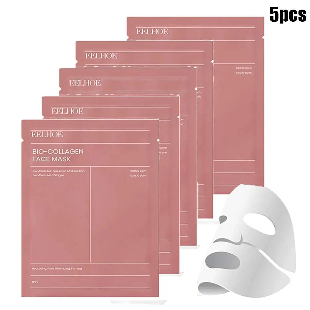 Bio Collagen Face Mask - Pore Minimizing, Deep Hydrating Overnight Treatment for Moisturized and Radiant Skin (1/5/10 Packs)