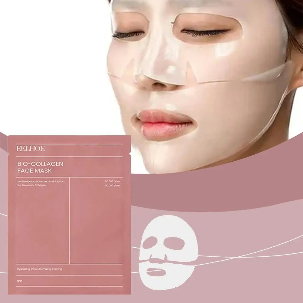Bio Collagen Face Mask - Pore Minimizing, Deep Hydrating Overnight Treatment for Moisturized and Radiant Skin (1/5/10 Packs)