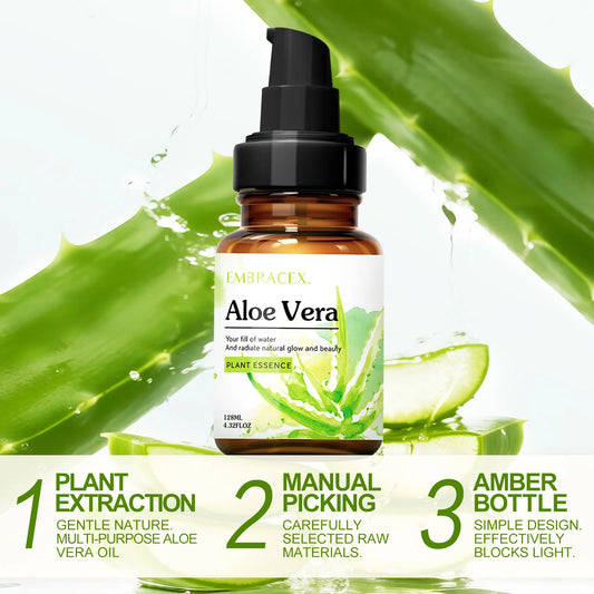128Ml Aloe Vera Oil Essential Oils Massage Oil Skincare Haircare Nailcare Natural Ingredients Gift to Friends/Parents