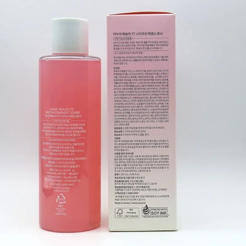 Anua Peach 77% Niacin Essence Toner Korea Original 250Ml Korean Skin Care Products Whitening MOISTURIZING