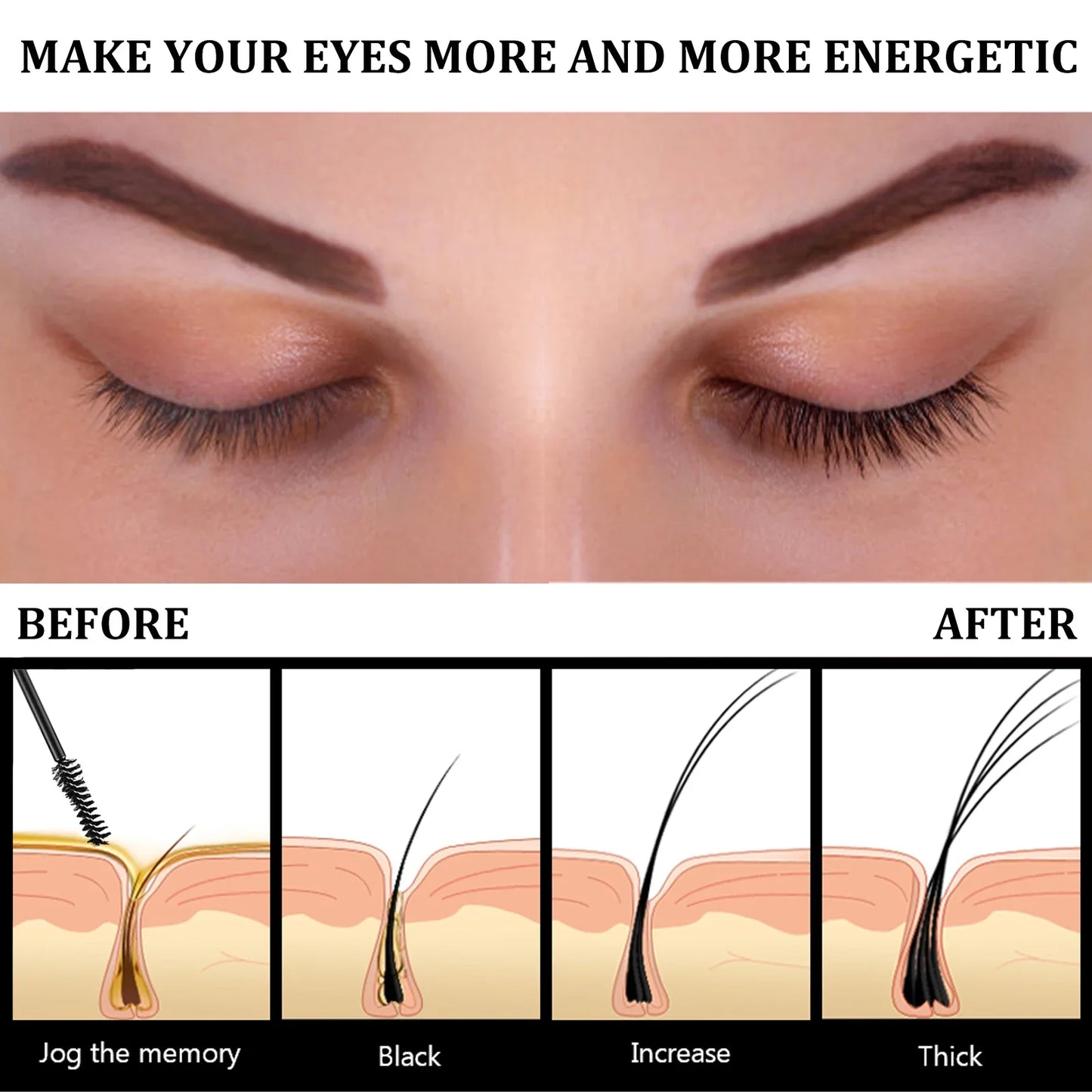 Eyebrows Natural Thick Slender Curl Curl Moist Natural Castor Oil Growth Liquid Serum Extension Eyelash Female Makeup Product