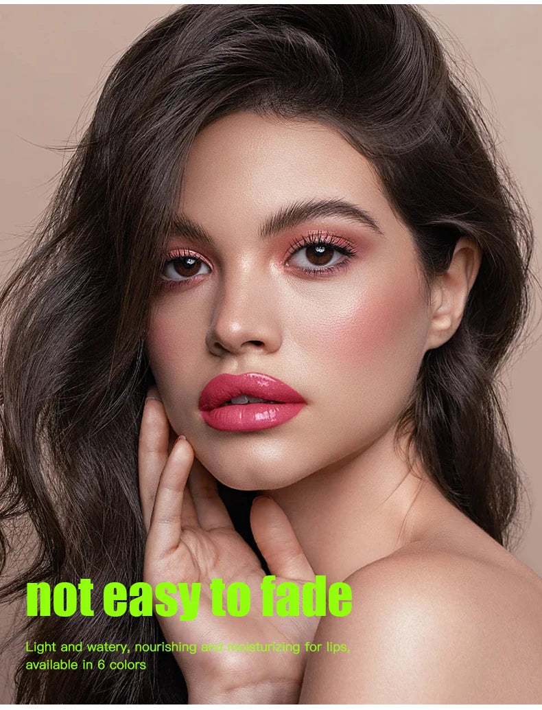 6-Tone Moisturizing Lip Gloss Luminous Oil Lip Gloss, Moisturizing Transparent Liquid Lip Gloss, Natural Lip Enhancer, Make Lips