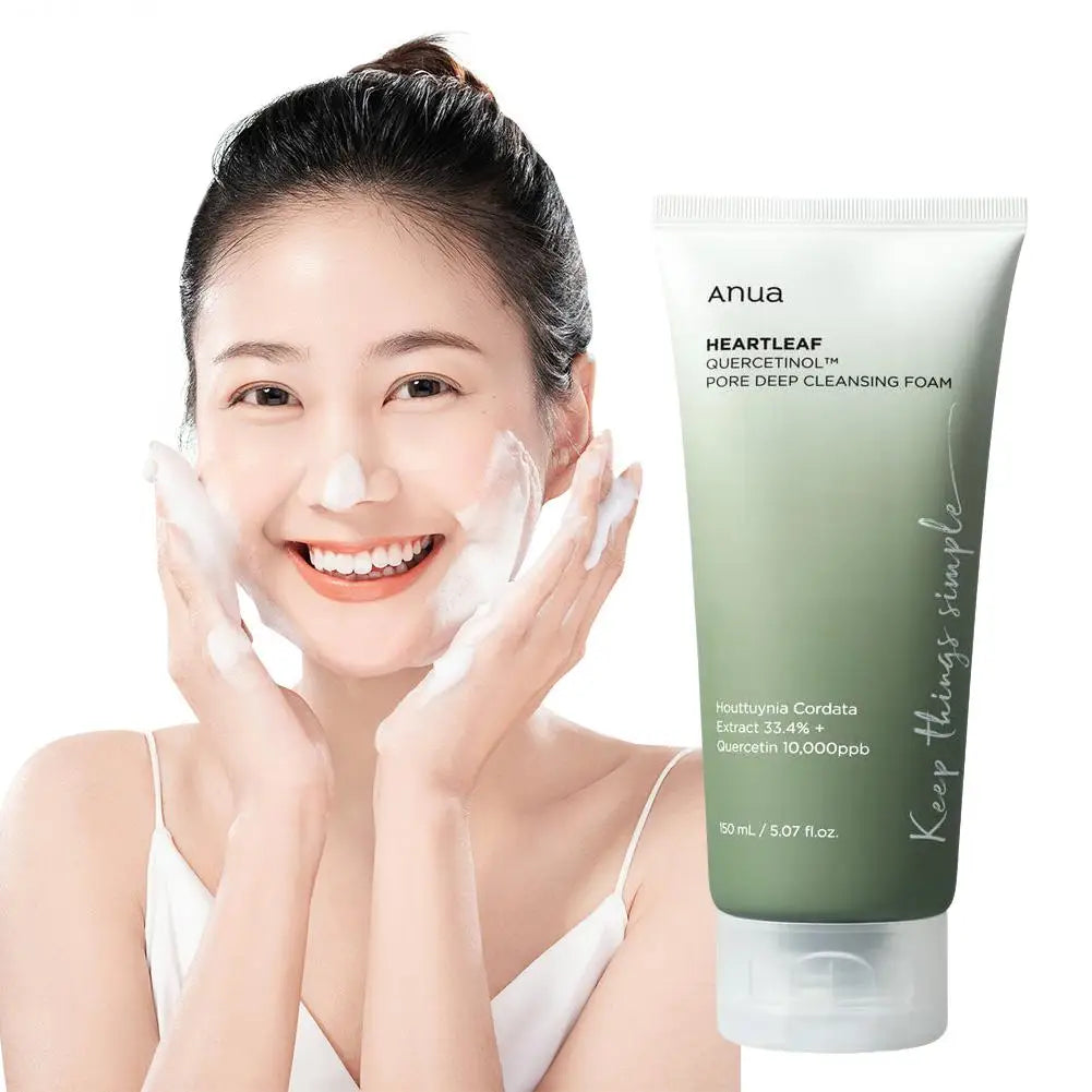 Anua Heartleaf Oil Facial Cleanser - Original Korean Formula for Moisturizing and Soothing Skin Care with Oil Control