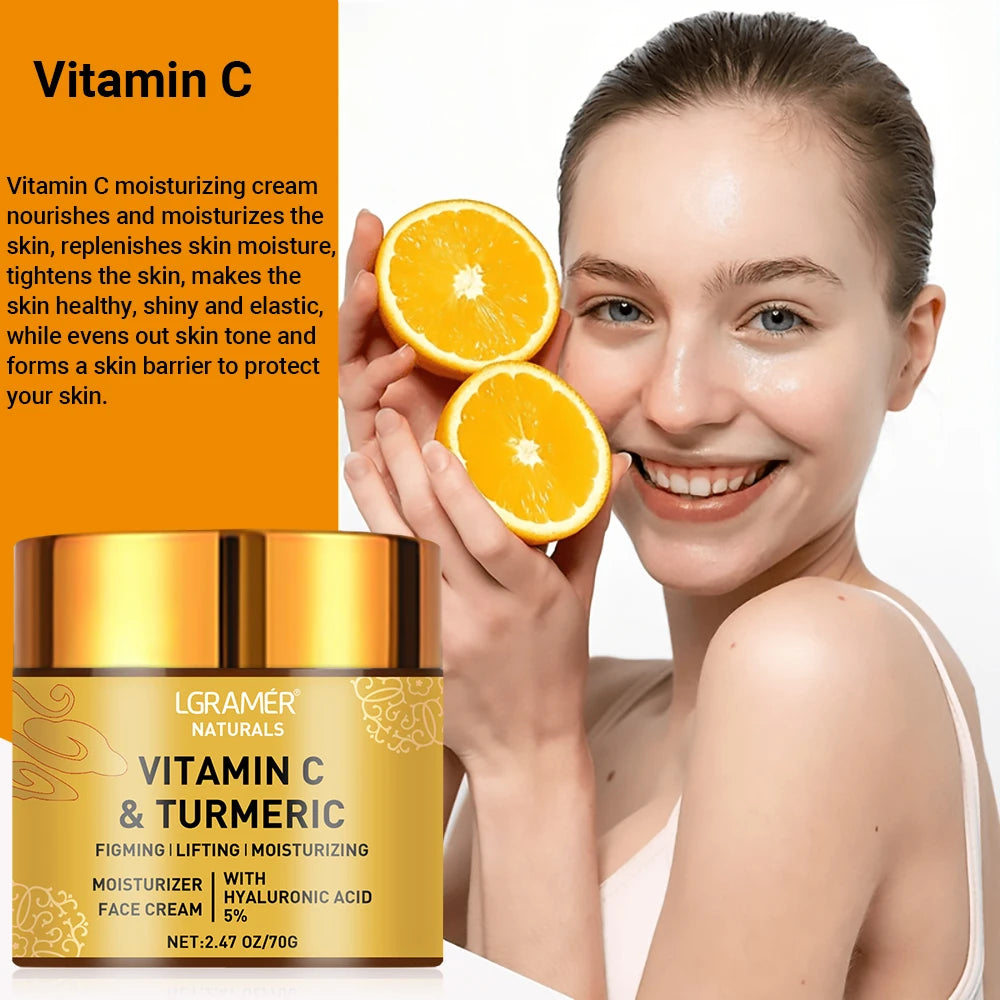 Turmeric Vitamin C Face Cream Retinol Moisturizing Firming Hyaluronic Lightening Repairing Smooth Skincare Whitening Creams