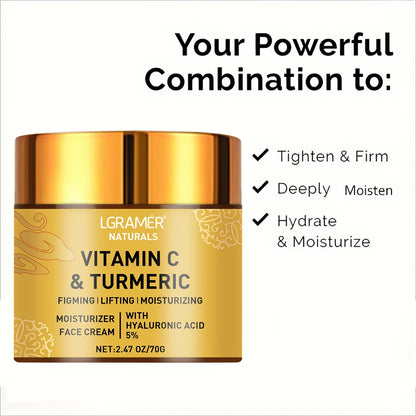 Turmeric Vitamin C Face Cream Retinol Moisturizing Firming Hyaluronic Lightening Repairing Smooth Skincare Whitening Creams