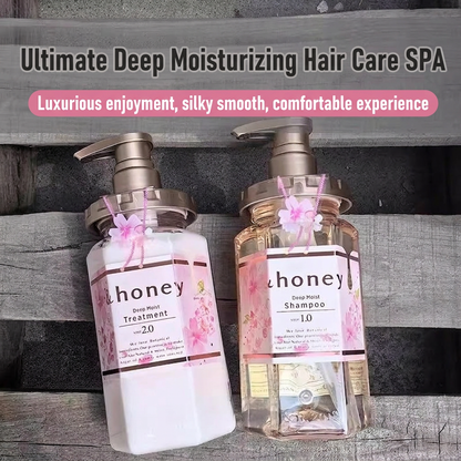 &honey Japanese Honey Shampoo & Treatment – Deep Moist & Color Care (440–445 ml)