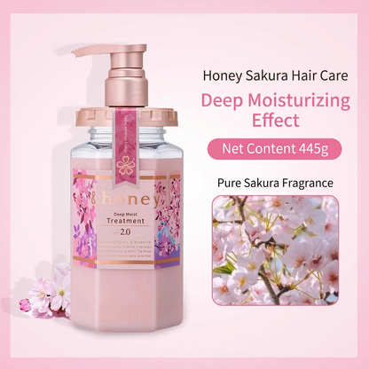 &honey Japanese Honey Shampoo & Treatment – Deep Moist & Color Care (440–445 ml)