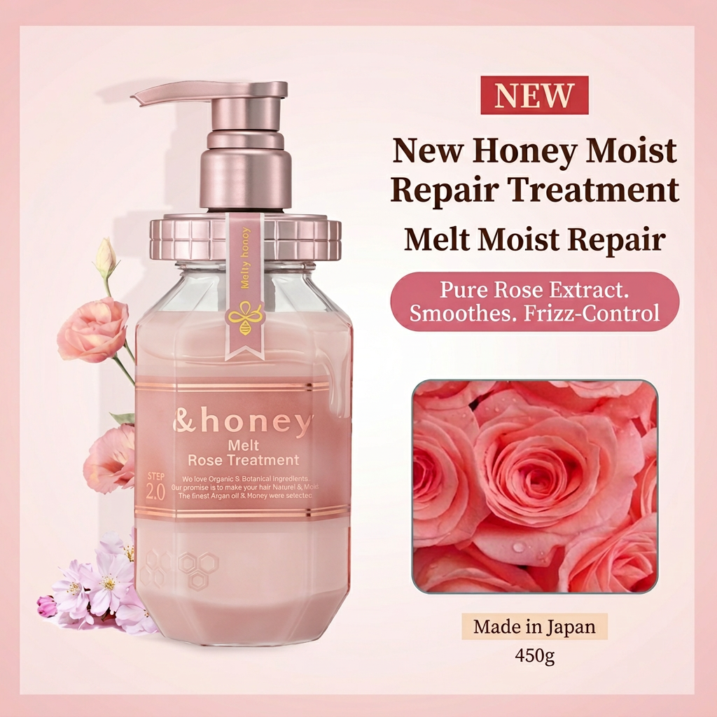 &honey Japanese Honey Shampoo & Treatment – Deep Moist & Color Care (440–445 ml), view 17