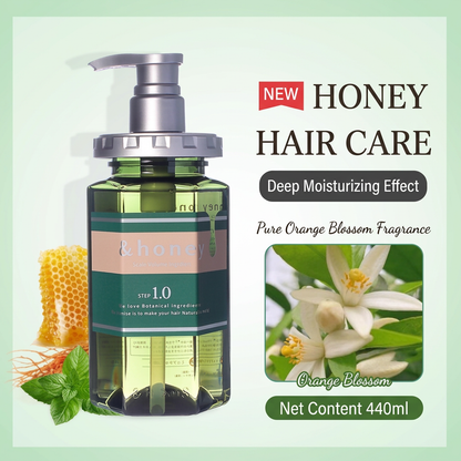 &honey Japanese Honey Shampoo & Treatment – Deep Moist & Color Care (440–445 ml)