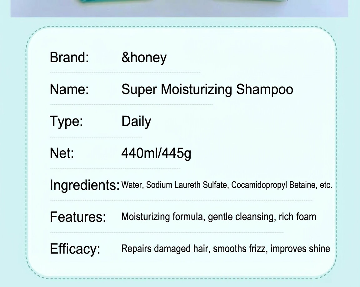 &honey Japanese Honey Shampoo & Treatment – Deep Moist & Color Care (440–445 ml)
