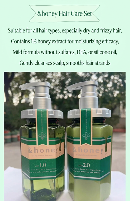 &honey Japanese Honey Shampoo & Treatment – Deep Moist & Color Care (440–445 ml)