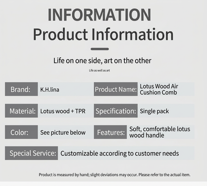 Aveda Air Cushion Comb, Airbag Massage Wooden Comb, Women's Home Use, Mini, In Stock, Raw Wood, Factory Direct Hair Care