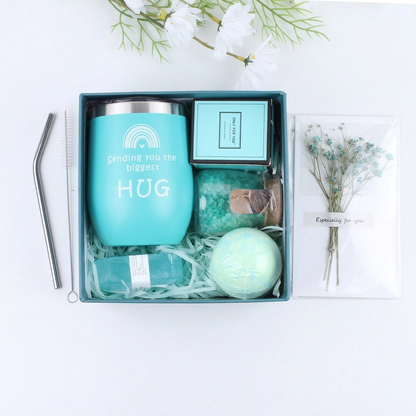 Blue Spa Birthday Gift Box – 6‑Piece Relaxation & Self‑Care Set for Mom & Her